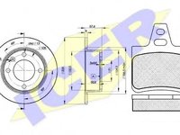 Set frana, frana disc Citroen XANTIA (X1), Citroen XANTIA (X2) - ICER 30812-7811