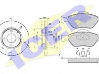 Set frana, frana disc FORD FIESTA Mk IV (JA_, JB_), FORD COURIER caroserie (J5_, J3_), FORD KA (RB_) - ICER 31343-5344