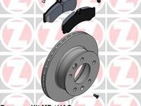 Set frana, frana disc MERCEDES-BENZ SPRINTER 3-t bus (903), VW LT Mk II bus (2DB, 2DE, 2DK), VW LT Mk II caroserie (2DA, 2DD, 2DH) - ZIMMERMANN 640.43