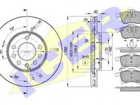 Set frana, frana disc OPEL COMBO caroserie inchisa/combi, OPEL MERIVA, OPEL COMBO Tour - ICER 31592-9060