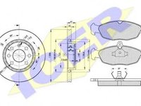 Set frana, frana disc OPEL VITA B (73_, 78_, 79_), OPEL ASTRA F (56_, 57_), OPEL ASTRA F hatchback (53_, 54_, 58_, 59_) - ICER 30858-9046