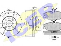 Set frana, frana disc RENAULT LAGUNA I I (B56_, 556_), RENAULT SAFRANE (B54_), RENAULT LAGUNA I Estate (K56_) - ICER 30930-2232