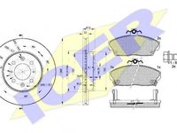 Set frana, frana disc ROVER 200 hatchback (XW), ROVER CABRIOLET (XW), ROVER 400 (XW) - ICER 30860-0830