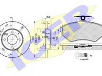 Set frana, frana disc VW GOLF Mk III (1H1), VW GOLF Mk III Estate (1H5), VW POLO limuzina (6KV2) - ICER 31156-3300