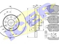 Set frana, frana disc VW TOURAN (1T1, 1T2), AUDI A3 (8P1), VW RABBIT V (1K1) - ICER 31567-5615