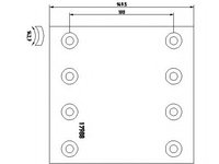 Set garnituri de frictiune frana tambur 1798806 TEXTAR pentru Man G Man L