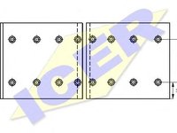 Set garnituri de frictiune, frana tambur - ICER 21 9900 00