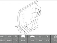 Set garnituri de frictiune frana tambur K19116 0-F3653 FERODO pentru Iveco Eurotrakker Iveco Trakker