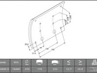 Set garnituri de frictiune frana tambur K19488 0-F3672 FERODO pentru Mercedes-benz Mk Mercedes-benz Sk