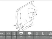 Set garnituri de frictiune, frana tambur MERCEDES-BENZ ATEGO (1998 - 2004) FERODO K19486.0-F3672