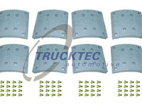 Set garnituri de frictiune, frana tambur puntea spate (0135005 TRUCKTEC) MAN,MERCEDES-BENZ