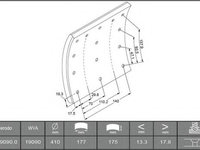 Set garnituri de frictiune, frana tambur VOLVO FH 16 (1993 - 2016) FERODO K19090.0-F3526