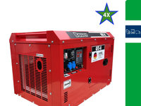 Set Generator de Curent Electric, Diesel, Bauer GFS - 6, 6 kVA / 6 KW, Tehnologie Germana, 4 buc