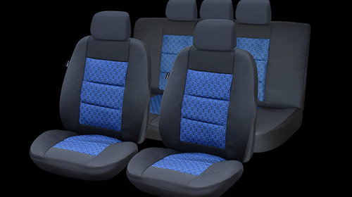 Set huse auto Premium Lux albastru compatibil