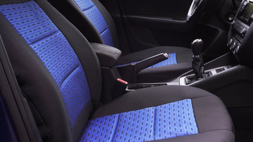 Set huse auto Premium Lux albastru compatibile KIA Picanto