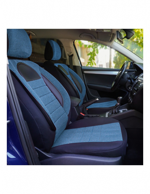Set huse scaun auto racing albastru 44491