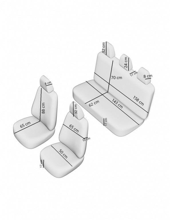 Set huse scaun dynamic bej 44502