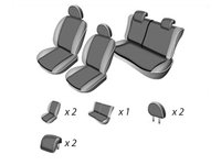 SET HUSE SCAUN FORD FIESTA 2009-2017 (BANCHETA FRACTIONATA) CU TETIERE SPATE L