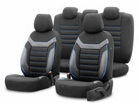 Set Huse Scaun Otom Individual 203 Black / Blue 3 Zip OT74052