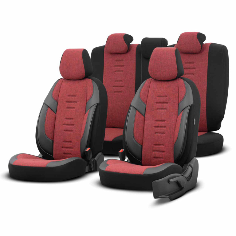 Set Huse Scaun Otom Throne 103 Red 3 Zip OT86756