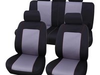 Set huse scaune auto Lisboa Carpoint 9 buc gri-negru