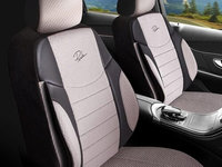Set Huse Scaune Auto pentru Audi A5 - Panda Elegant, Bej Negru, 11 piese