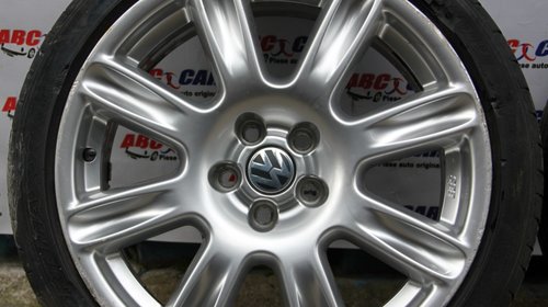 Set jante aliaj BBS cu anvelope Dunlop 215 / 40 / R17 ET 35 5X100 VW Golf 4 cod: 6Q0601025J model 2002