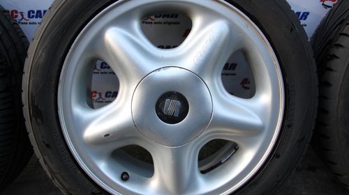 Set jante aliaj cu anvelope 195 / 50 / R15 ET 38 6JX15H2 4X100 Seat Toledo 1L cod: 1L0601025K model 1995