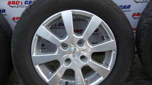 Set jante aliaj cu anvelope de de vara Michelin 175 / 65 / R14 5.5JX14H2 4X100 Renault Clio 2 model 2005