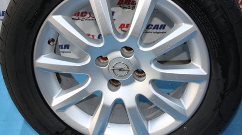 Set jante aliaj cu anvelope de vara 205 / 55 / R16 6.5JX16 ET 37 4X100 Opel Astra H model 2006