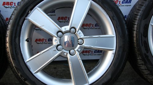 Set jante aliaj cu anvelope Pirelli 225 / 45 / R17 ET 54 5X112 7JX17H2 Seat Altea cod: 1P0601025C model 2009