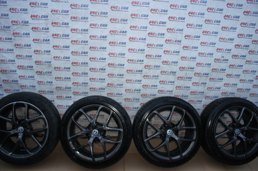 Set jante aliaj cu defecte R17 anvelope dot:2023 VW Golf 5 2005-2009
