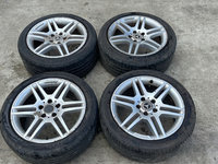 Set jante aliaj în 2 lățimi Mercedes C-class W204 AMG 2008 cu mici defecte 225/45 R17 / 235/45 R17