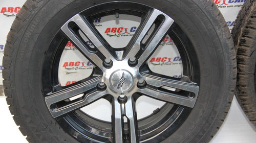 Set jante aliaj R16 VW Transporter T5 2004-2015, ET45, 16X6,5JJ, cu anvelope Continental 205/65/R16 C dot 2017