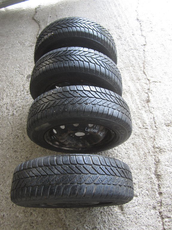 SET JANTE TABLA R15 + ANVELOPE DACIA LOG