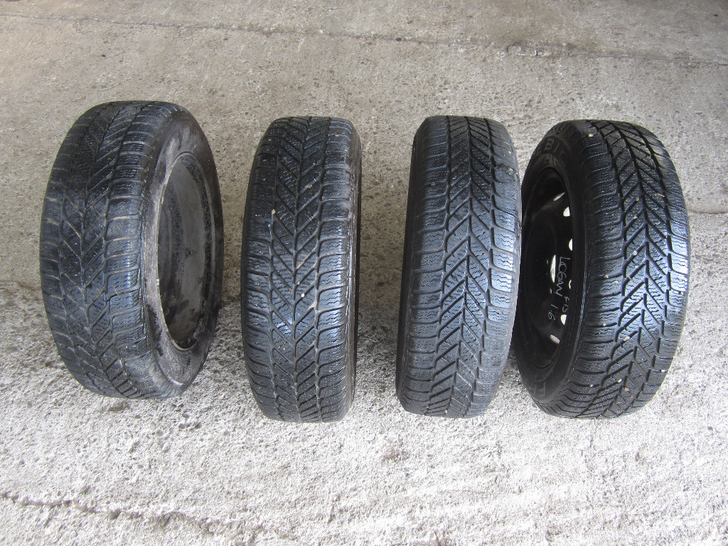 SET JANTE TABLA R15 + ANVELOPE DACIA LOG