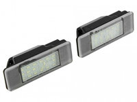 Set Lampa numar LED Canbus Peugeot 207/207 CC 2006-, 307 2001-, 308 2007-, 3008 2009-, 407 2004-, 508 2010-, Citroen C2 2003-, C3 2002-, C4 2004-, C5 II 2008-, C6 2005-, DS3 2009-