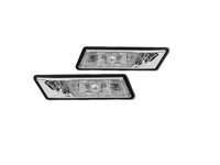 Set lampa semnalizare aripa BMW Seria 3 (E30), 11.1982-04.1994, Seria 3 (E36), 12.1990-1995, Seria 5 (E34), 12.1987-06.1996, Seria 6 (E24), 08.1978-12.1989, Seria 7 (E32), 07.1986-04.1994, stanga+dreapta, transparent, argintiu, fara soclu bec , tunin