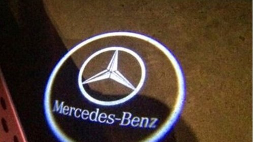 Set lampi cu logo 3D Mercedes R W215 ML W164 GL X164 pentru iluminat sub portiera