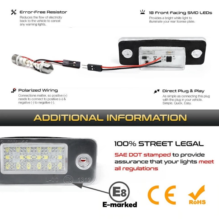 Set lampi led numar Audi A8/S8 D3 4E 200