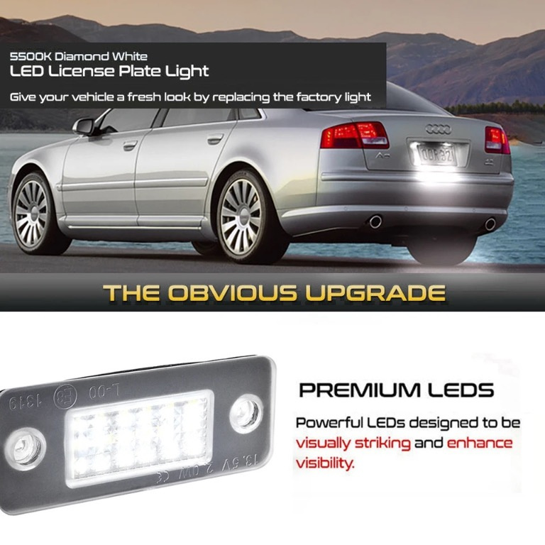 Set lampi led numar Audi A8/S8 D3 4E 2003-2009
