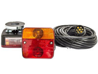 Set Lampi Magnetice Pentru Remorca Fisa 7 Pini Cablu Intre Stopuri De 2.5M Cablu Fisa 7.5M 12V BK69080 110222-8