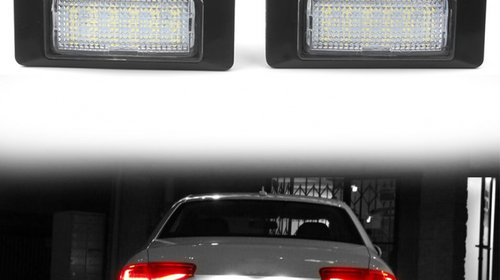 Set Lampi Numar Inmatriculare Led Audi A4 B8 