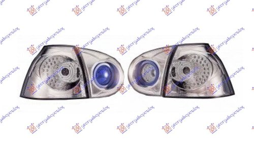 Set lampi / stopuri spate LED Crom pentru VW 