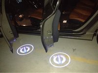 Set lumini auto led cu logo 3D Volvo pentru iluminat sub usa