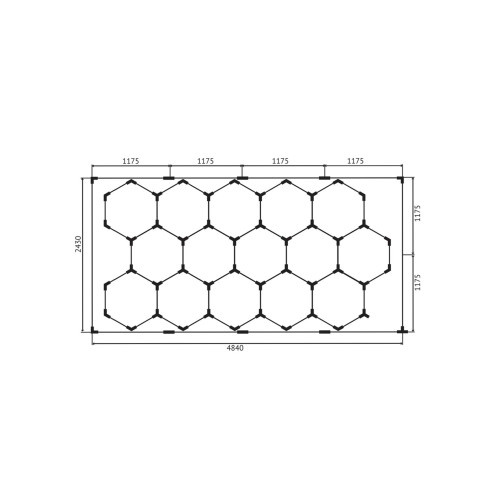 Set lumini LED HEXAGONALE Cod: HEX2 AL-0