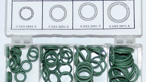 Set o-ringuri clima pentru instalatia de aer conditionat si inele de siguranta , 100 buc