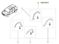 Set ornamente aripi fata si spate Dacia Duster 1