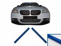 Set Ornamente V-Brace Insertie pentru Grile Centrale Bara Fata compatibil cu BMW Seria 1 2 3 4 5 6 7 Albastru FTRBMB