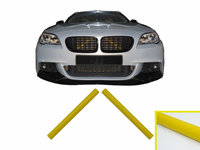 Set Ornamente V-Brace Insertie pentru Grile Centrale Bara Fata compatibil cu BMW Seria 1 2 3 4 5 6 7 Galben FTRBMY